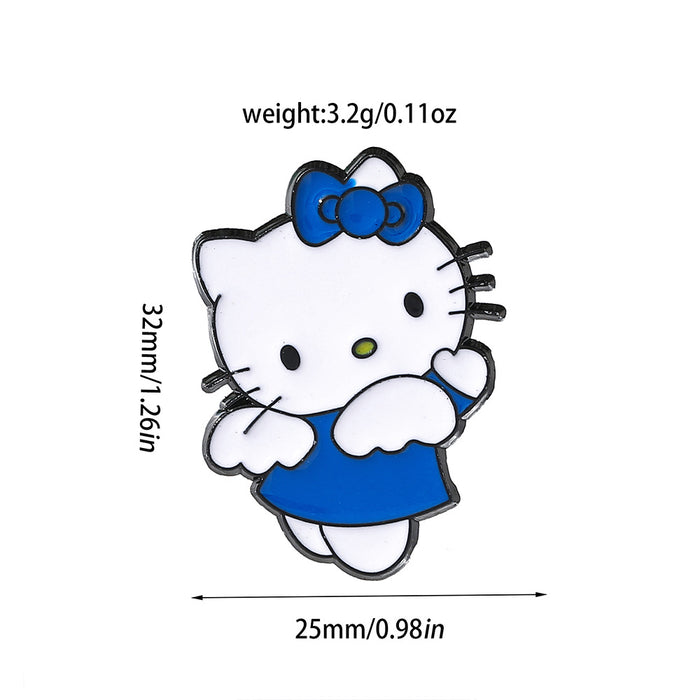 Wholesale Cartoon Cat Brooch Metal Badge Pirate Design Pin Everyday Jewelry Accessory