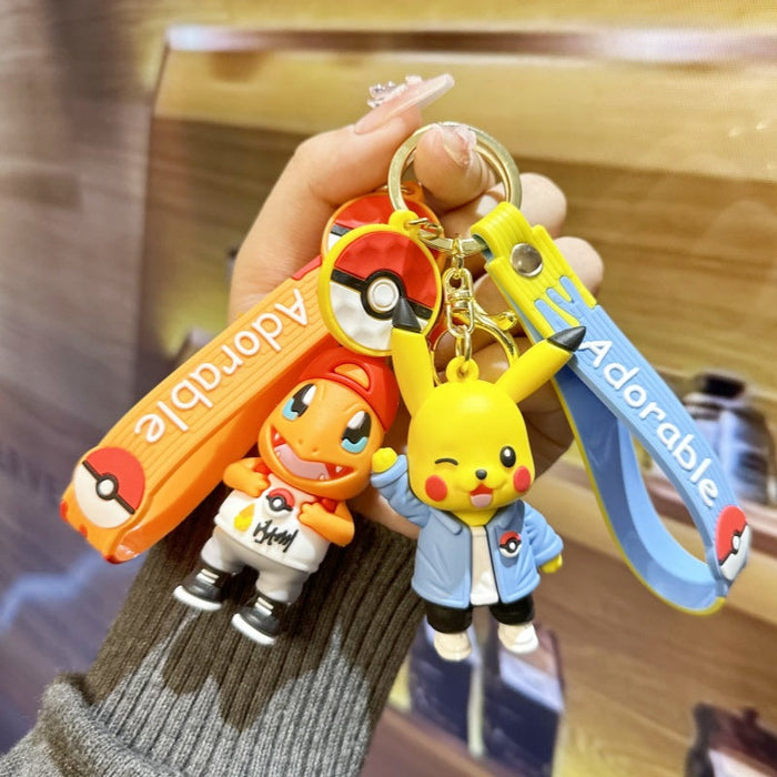 Wholesale Pokémon Cartoon Pokémon Pikachu Keychain JDC-KC-HanC001