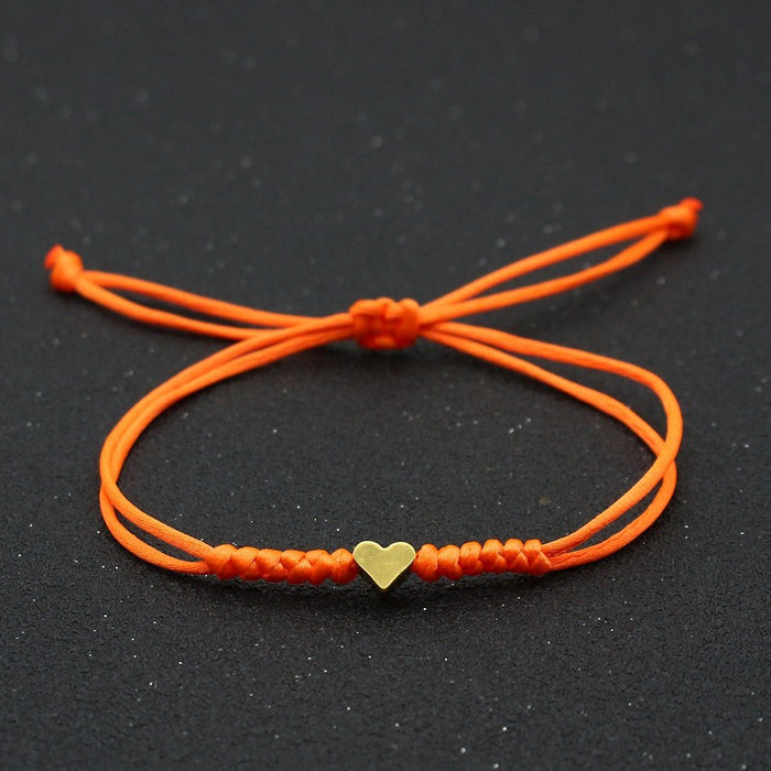 Wholesale Love Bracelet Couple Hand Woven Adjustable Red Rope Bracelet Summer Simple and Versatile Handmade Jewelry for Women JDC-BT-SX005