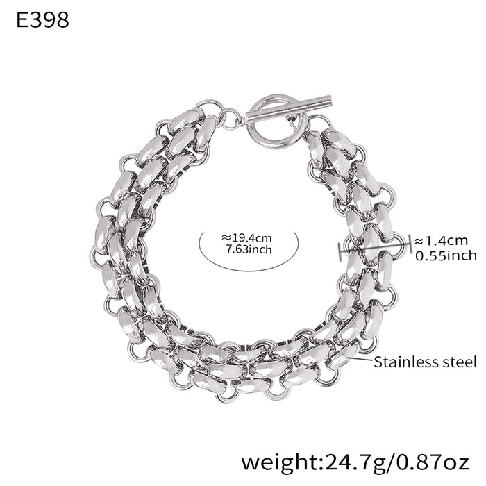 Wholesale OT buckle bracelet and necklace with thickened stainless steel chain
