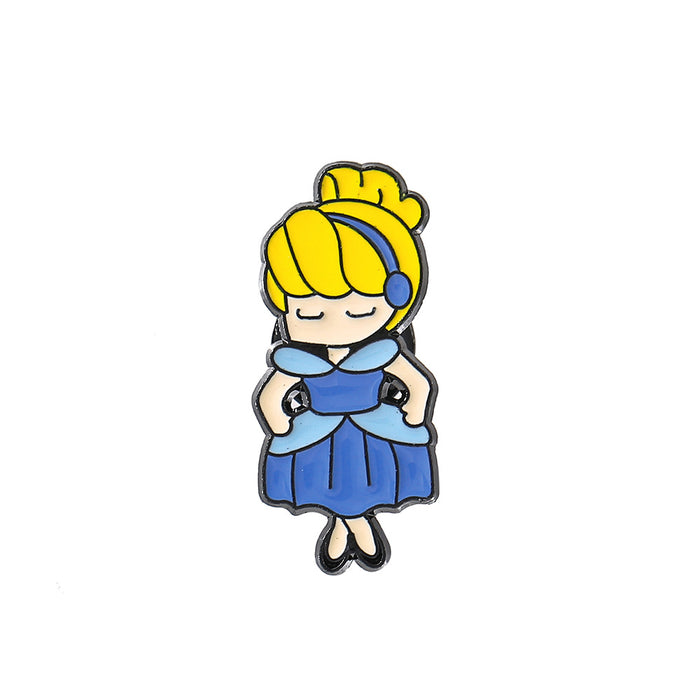 Wholesale Cartoon Mouse Princess Brooch Cute Metal Badge Pin For Clothing Trendy DIY Accessory For Resale