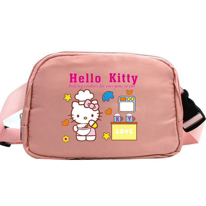Wholesale Cat Cartoon Waterproof Sports Chest Bag  Versatile Crossbody Bag for Running with Phone Shoulder Bags