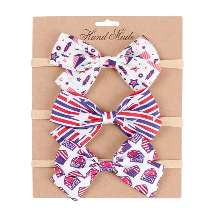 Wholesale 50PCS Independence Day Bow Children's Headband JDC-HD-XiuG004