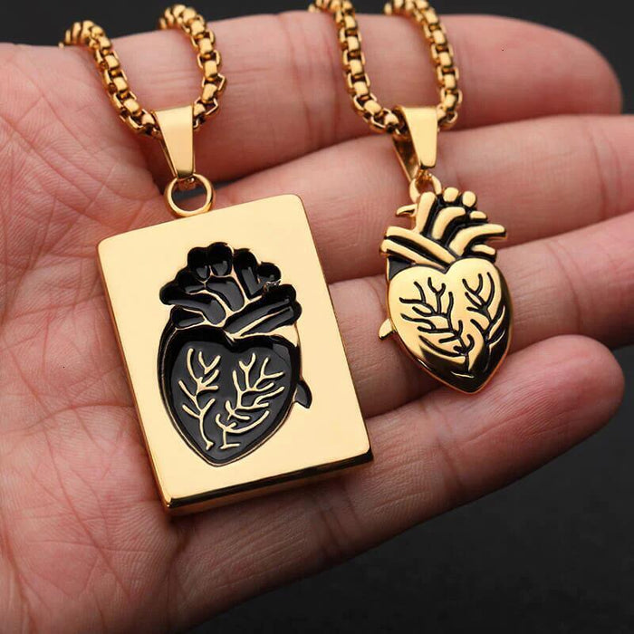 Wholesale Personalized Creative Pair of Couple Alloy Oil Dripping Valentine's Day Gift Necklace