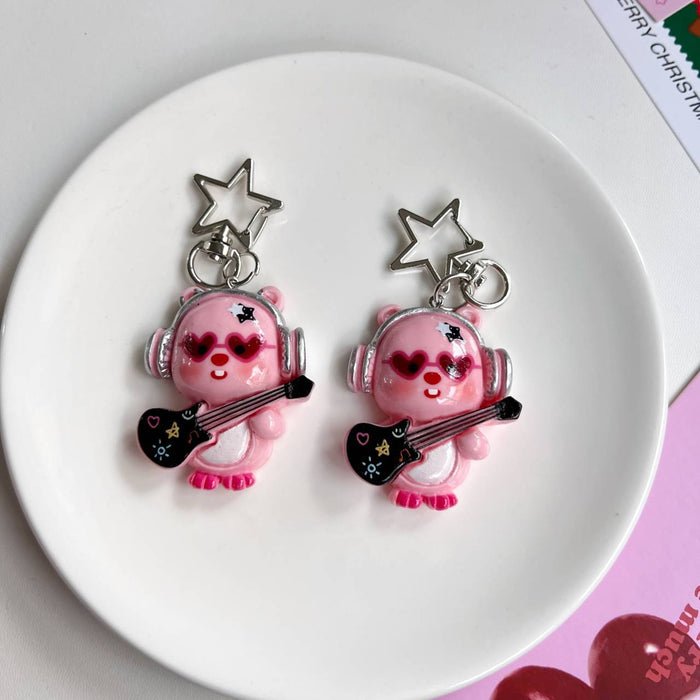 Wholesale Punk Rock Star Keychain Cute Cartoon Pendant Accessories