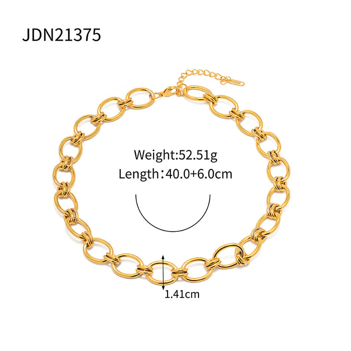 Wholesale 18K Gold Thick Chain Stainless Steel Bracelet JDC-BT-JD110