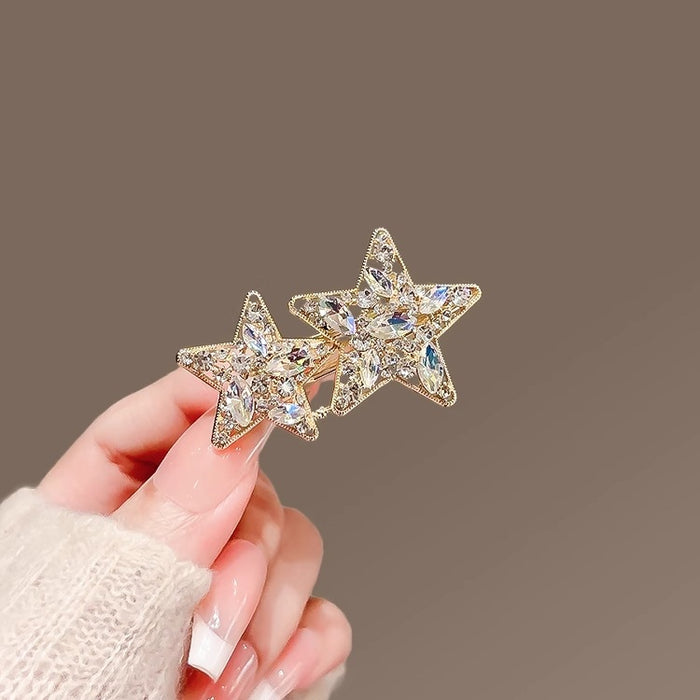 Wholesale metal hair clip women' s new side bangs clip star hair clip