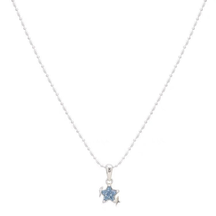 Wholesale Blue star necklace for women, light luxury, niche, versatile, high-end, collarbone chain, simple starry necklace