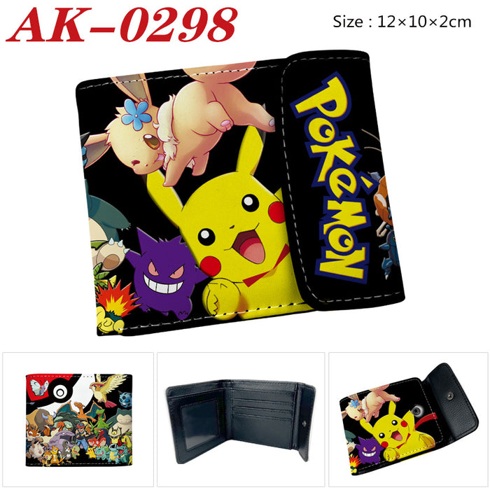 Wholesale Anime Snap Button PU Leather Short Wallet Unisex Card Coin Purse Trendy Boutique Gift