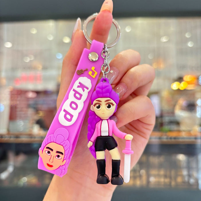 Wholesale PVC Keychain Bag Charm Korean Anime  Hunting Witch Squad Style Trendy Birthday Gift