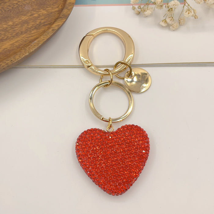 Wholesale Rhinestone Love Soft Clay Keychain JDC-KC-NaiLi003