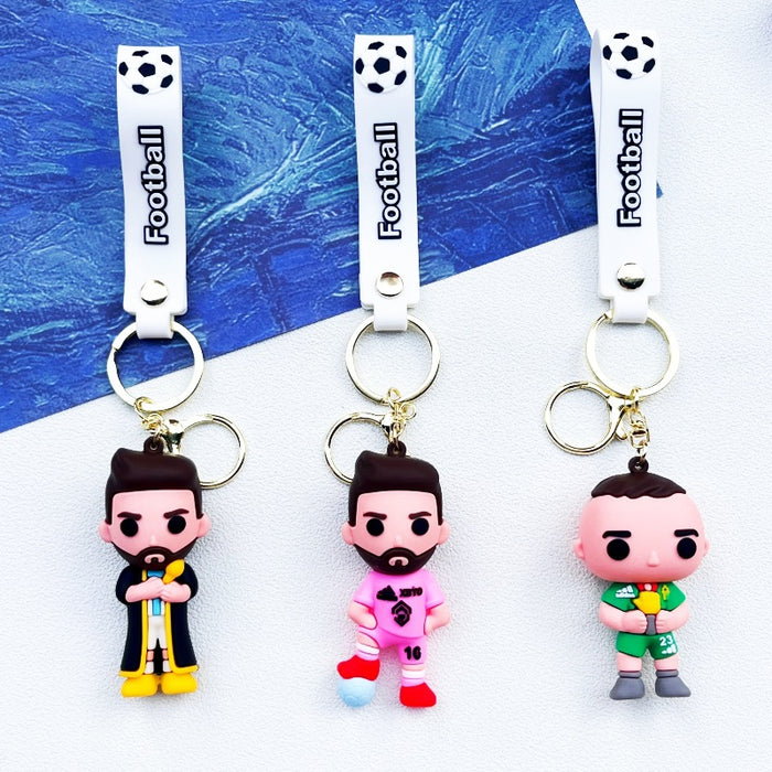 Wholesale PVC Cartoon Football Suit Doll Keychain JDC-KC-WuYi151