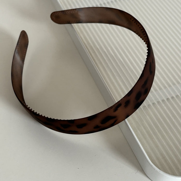 Wholesale Frosted Minimalist Leopard Acrylic Basic Hair Band Women