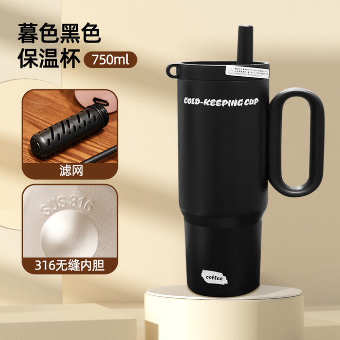 Wholesale Portable Stainless Steel Thermos for Students Drinking Straw Cup