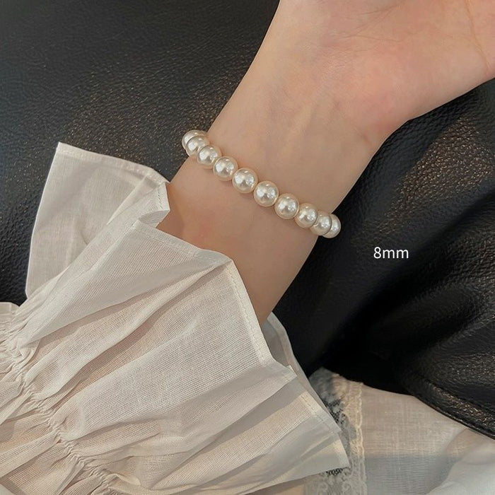 Wholesale Retro minimalist pearl elastic bracelet, light luxury fashion bracelet, versatile temperament bracelet, and accessories