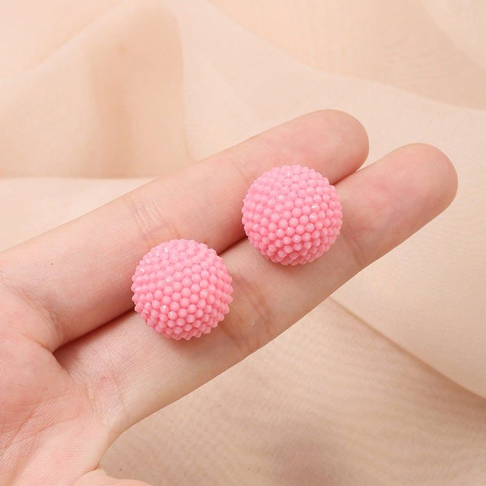 Wholesale Silver needle new love earrings fresh simple round earrings