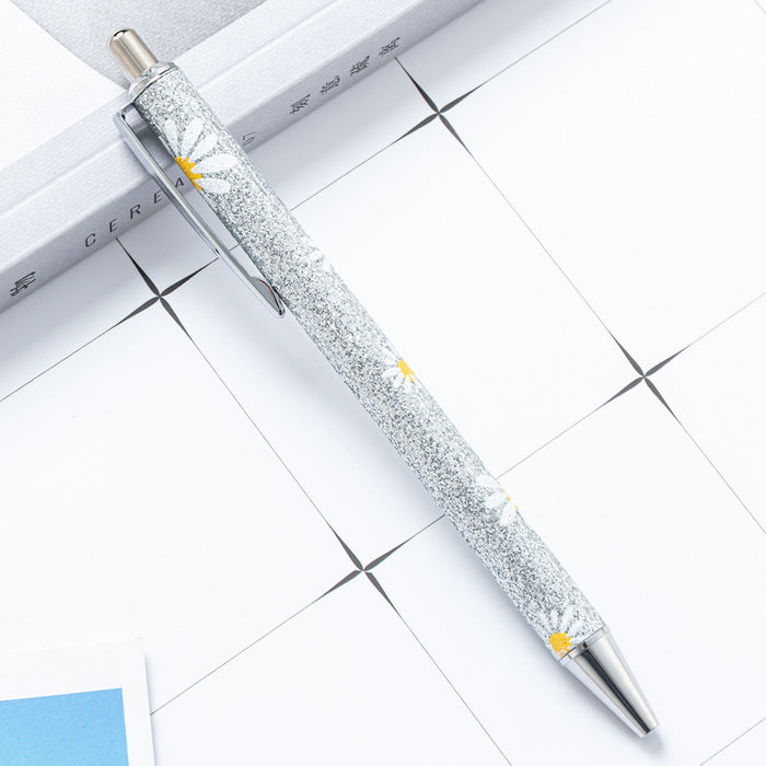 Wholesale Metal Push Ballpoint Pen Rose Metal JDC-BP-JingL007