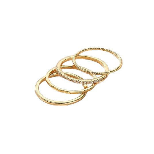Wholesale Ring fashion personality light luxury niche design exquisite index finger ring gold simple plain circle