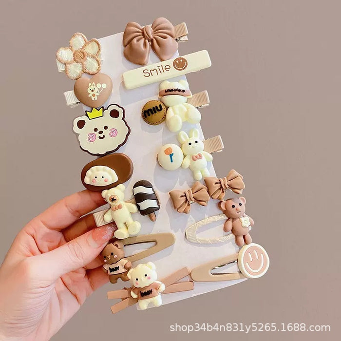 Wholesale  All-match plush hairpin student  children's clip headdress side bangs clip