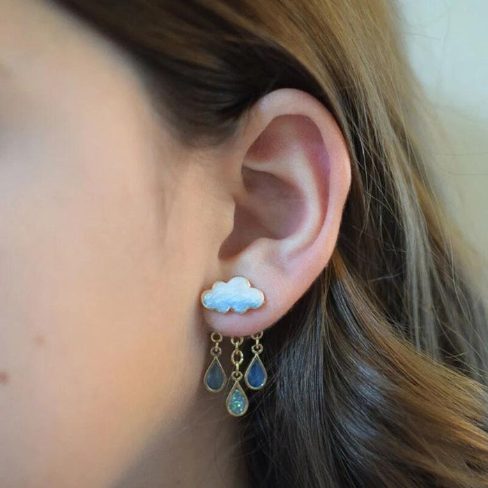 Wholesale New Cloud Earrings Fashion tassel Raindrop Women's Earpins