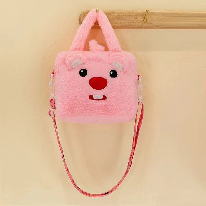 Wholesale Cartoon velvet bag children's cute all-match storage small change bag grab doll messenger bag