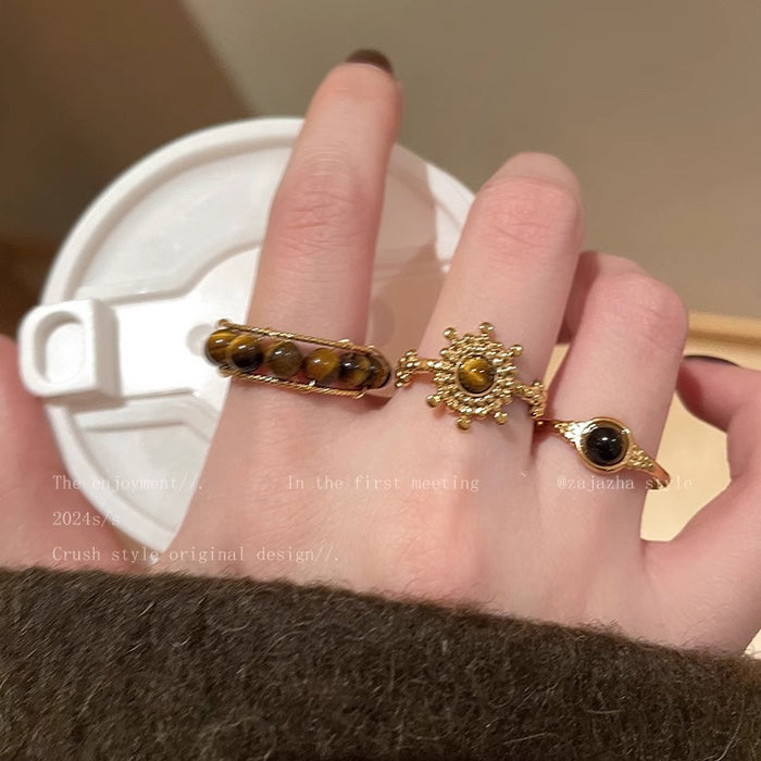 Wholesale Simple ring temperament retro light luxury niche versatile ring