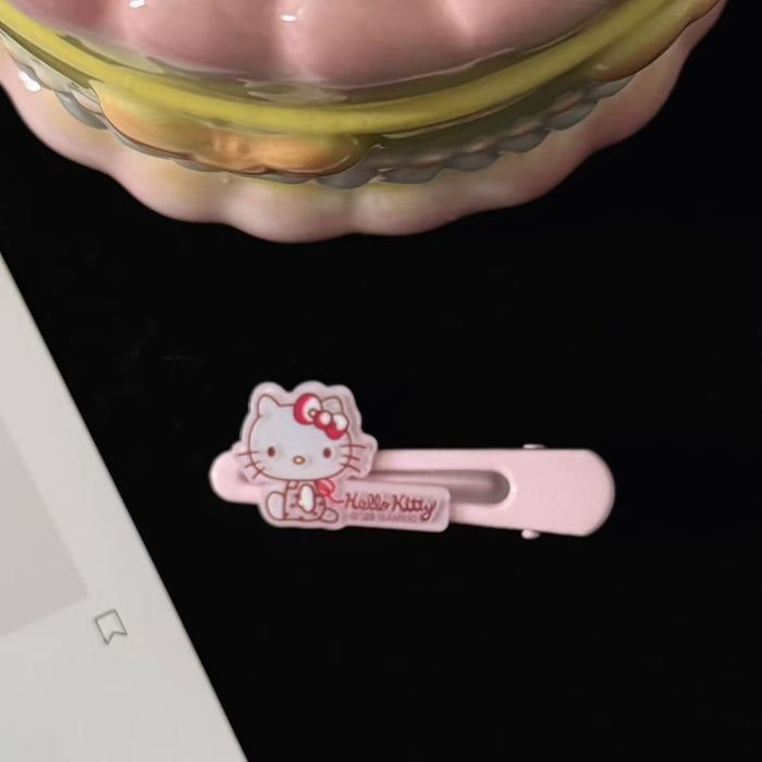 Wholesale Sweet Pink Glasses Cat Hairpin Sweet Cool Style Girl' s Heart Cute Side Duckbill Clip Hairpin Hair Accessories Clip