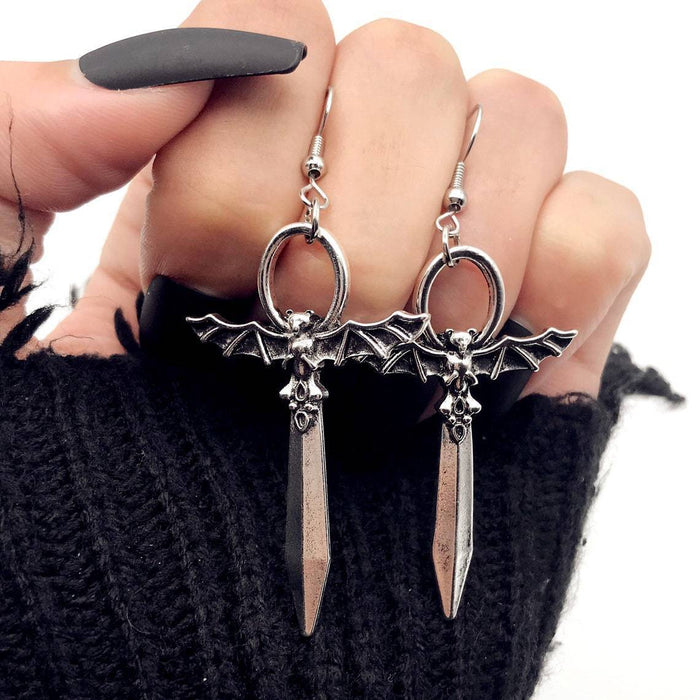 Wholesale Gothic Bat Integrated Earrings JDC-NS-FuSu002