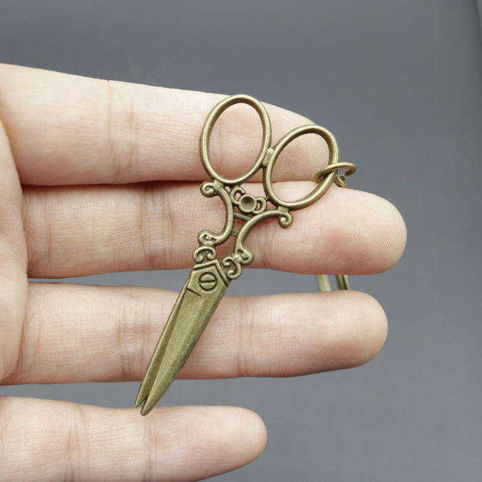 Wholesale Ferroalloy Scissors Keychain JDC-KC-HEMS002