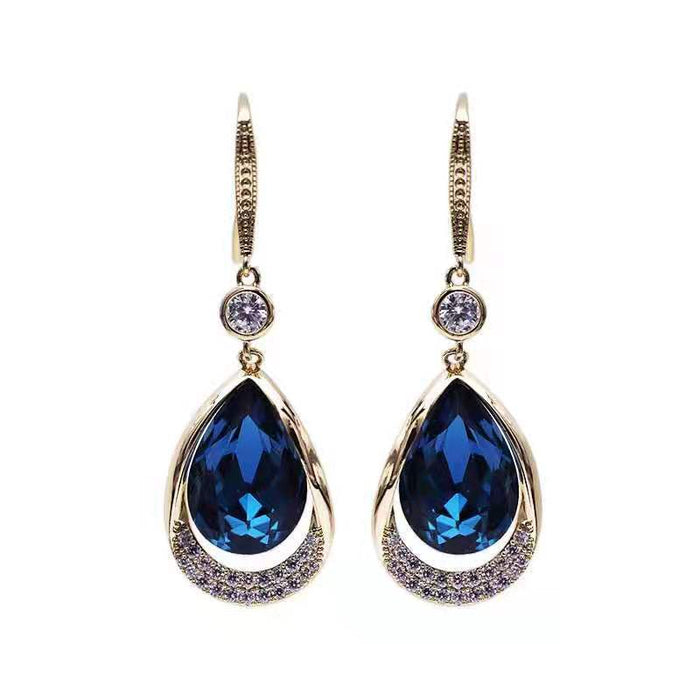 Wholesale New temperament of rhinestone earrings, star studded sparkling geometric earrings