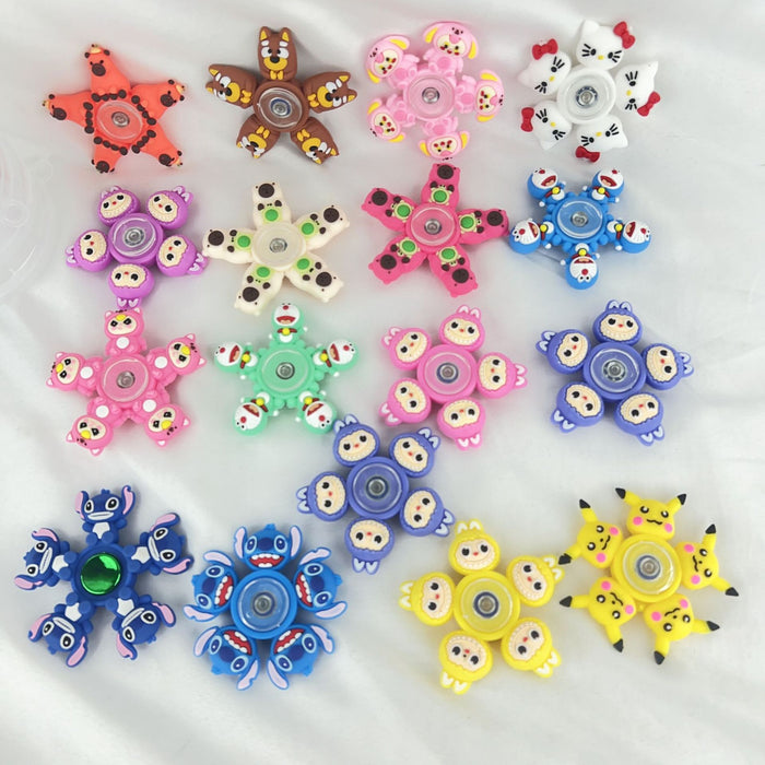 Wholesale Random Creative Fingertip Spinner Cartoon New Rotating Children' s Adult Decompression Toy Silent Cool Spinner