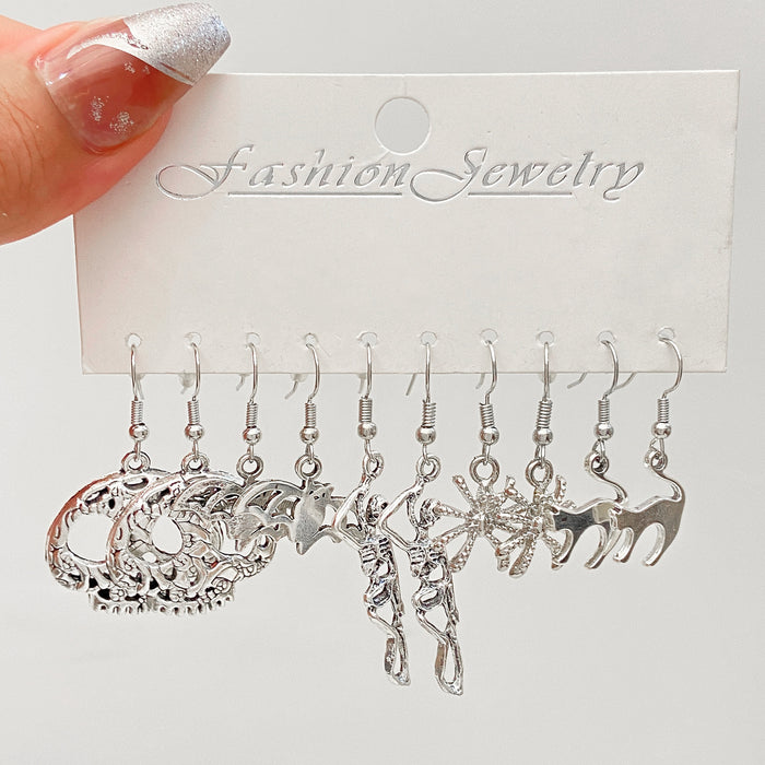 Wholesale Love Butterfly Earrings Set Creative Snake Sword Earrings Halloween Earrings