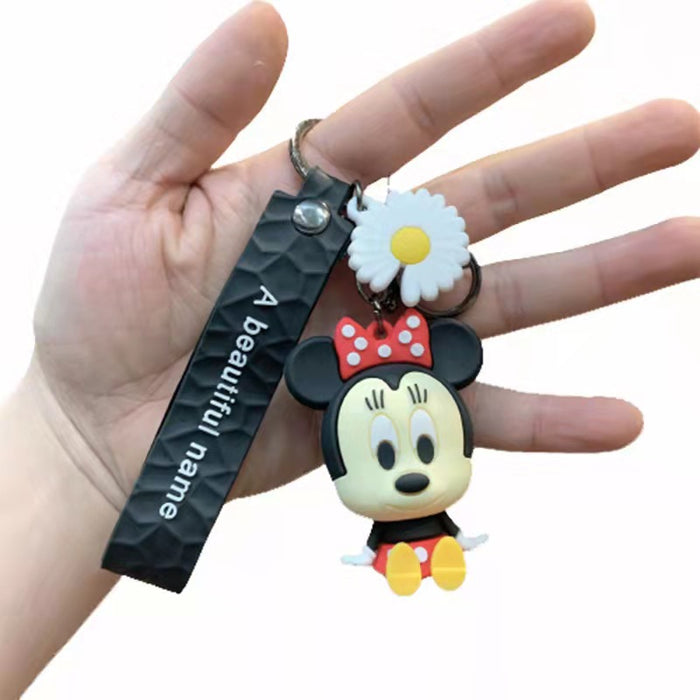 Wholesale Cute Couple Cartoon Mickey Minnie Doll Keychain Pendant Creative Car Key Chain Girlfriend Gift