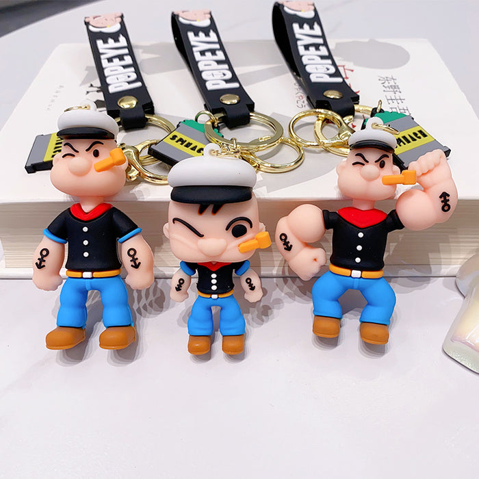 Wholesale Cartoon Anime Keychain Three-dimensional Soft Plastic Doll Pendant JDC-KC-NLu036