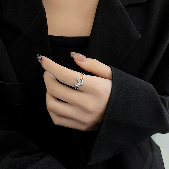 Wholesale Micro-inlaid Crystal Zircon Pearl Ring