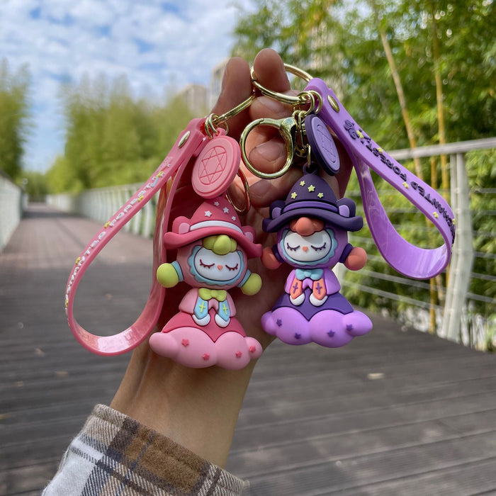 Wholesale Creative Magic Forest Keychain 3D Soft Plastic Doll Couple Backpack Pendant Decoration