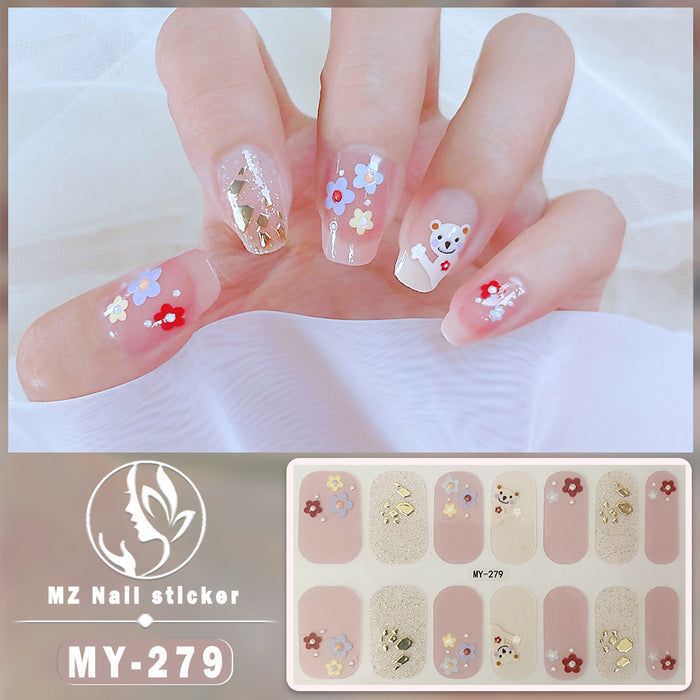 Wholesale 14 Pieces/sheet Butterfly Bake Free Gel Nails Kits Nail Stickers JDC-NS-ARS002