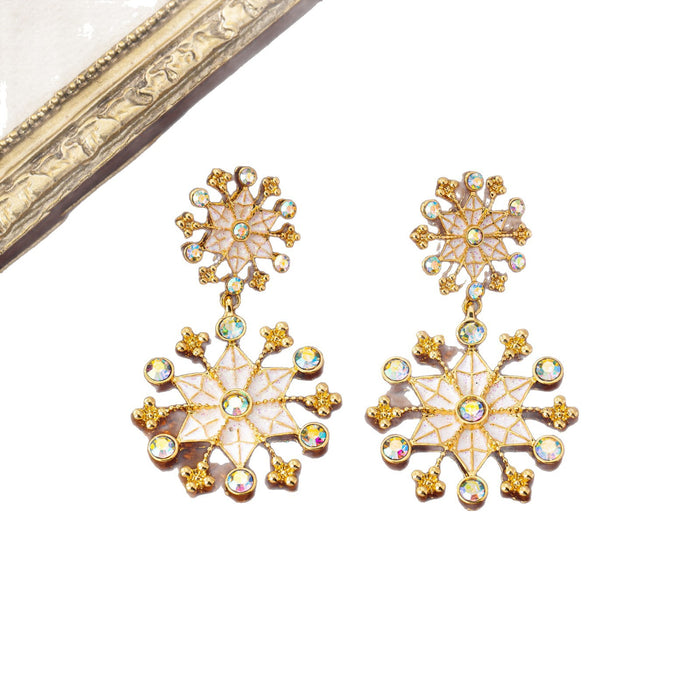Wholesale Creative Color Fashion Flower Earrings Micro inlaid Zircon Earrings Jewelry Wholesale