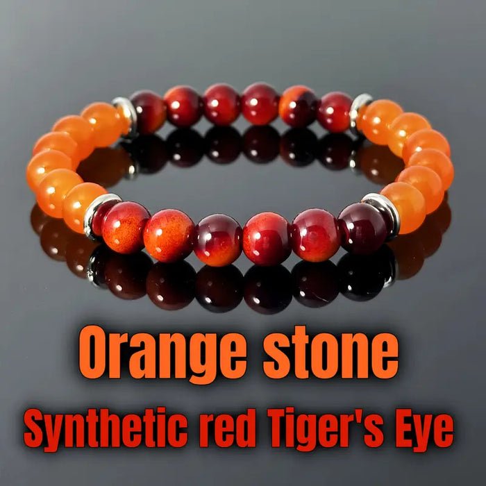 Wholesale wealth bracelet imitation tiger eye stone yellow jade elastic rope