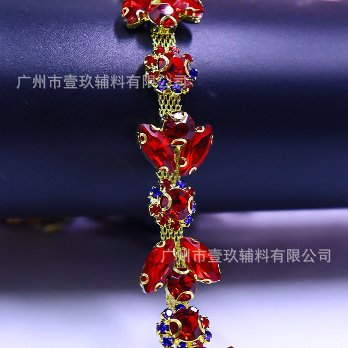 Wholesale Crystal rhinestone chain for DIY clothing accessories and decorations.