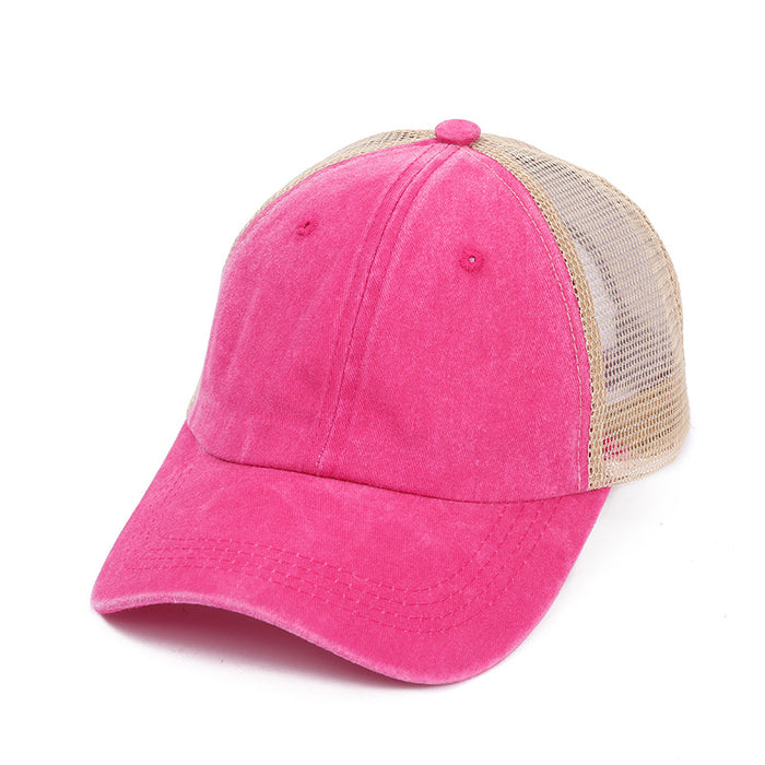 Wholesale  spring and summer washed mesh baseball cap breathable casual mesh cap
