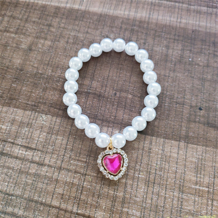 Wholesale Pearl heart necklace accessories hand-woven beaded jewelry accessories