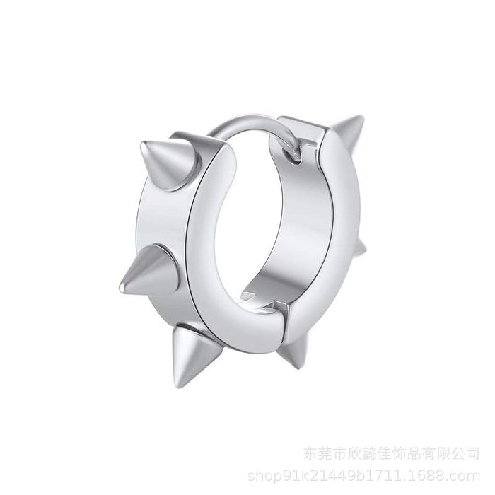 Wholesale Stainless steel punk style rivet ear clip without ear hole