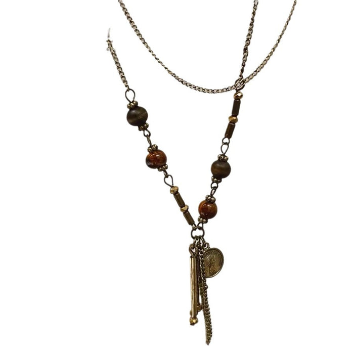 Wholesale Vintage coins, tassels, bead necklaces, sweater chains, stacked black necklaces, accessories