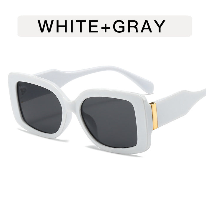 Wholesale Box retro sun personality gradient color high-end sunglasses large frame trendy street photography glasses