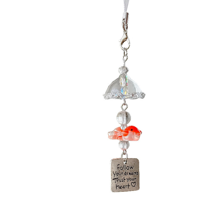 Wholesale Goldfish Beaded Pendant Chimes Mobile Phone Chain Cute Bag Hanging Ornaments