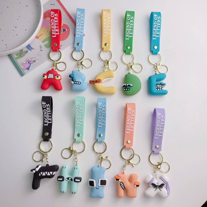 Wholesale PVC Alphabet Keychain JDC-KC-JBao002
