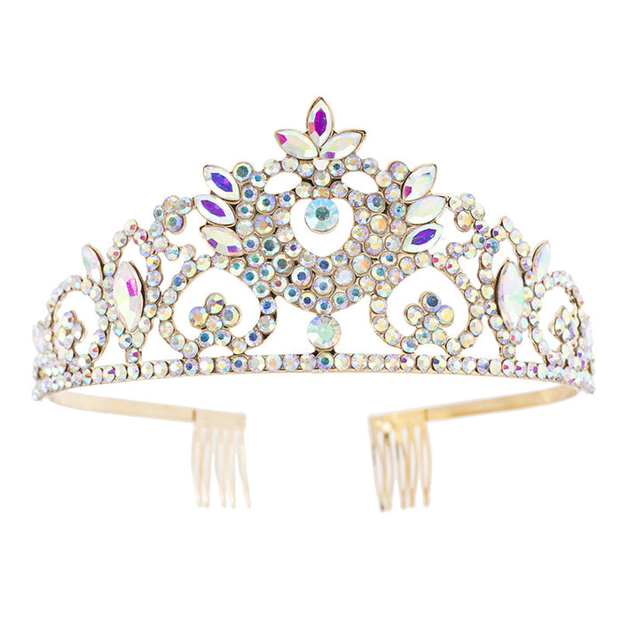 Wholesale Rhinestone Crown Women's Wedding Banquet Party Versatile Fashion Diamond Crown