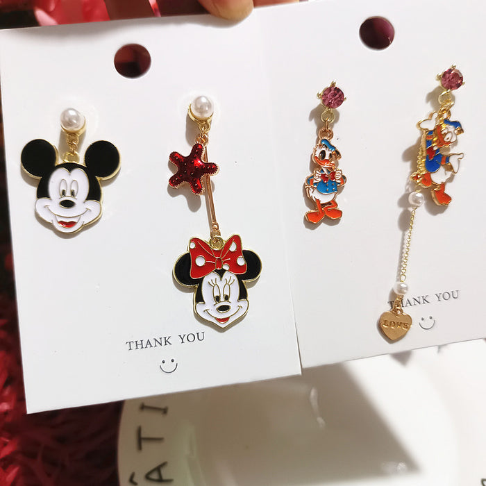 Wholesale Alloy Cartoon Asymmetric Earrings JDC-ES-Xingj032