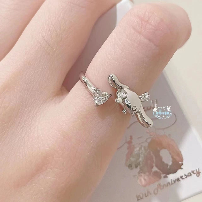 Wholesale New Cute Diamond Set Versatile Open Ring with Original Ring Design